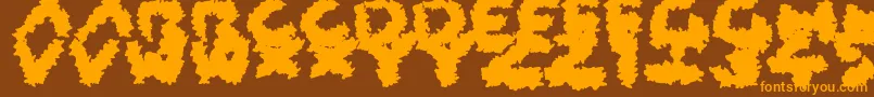 CoarseFuzz Font – Orange Fonts on Brown Background