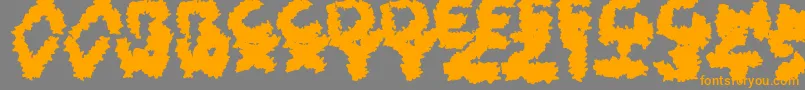 More about CoarseFuzz Font CoarseFuzz Font – Orange Fonts on Gray Background