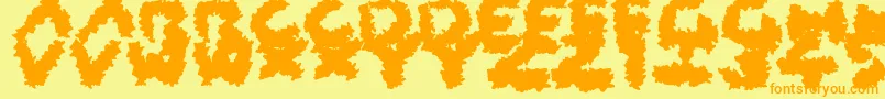 CoarseFuzz Font – Orange Fonts on Yellow Background