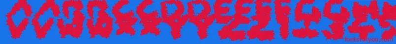 CoarseFuzz-fontti – punaiset fontit sinisellä taustalla