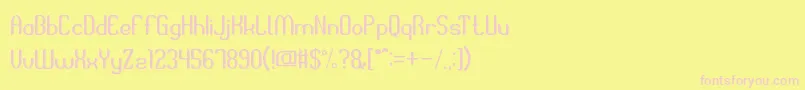 SpaceOfTime Font – Pink Fonts on Yellow Background