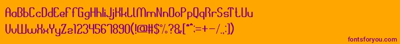 SpaceOfTime Font – Purple Fonts on Orange Background