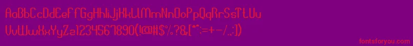 SpaceOfTime Font – Red Fonts on Purple Background