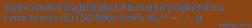 FerraraRegular Font – Blue Fonts on Brown Background