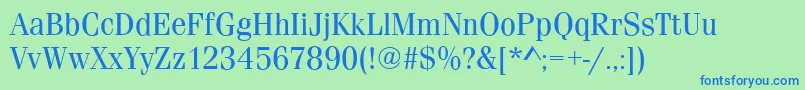 FerraraRegular Font – Blue Fonts on Green Background