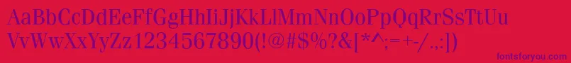 FerraraRegular Font – Purple Fonts on Red Background