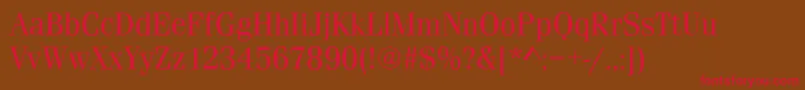FerraraRegular Font – Red Fonts on Brown Background