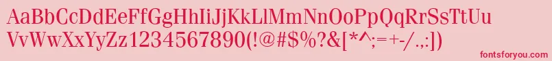FerraraRegular Font – Red Fonts on Pink Background
