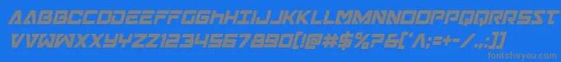 Weitere Informationen zur Transamericacondital-Schriftart Transamericacondital-Schriftart – Graue Schriften auf blauem Hintergrund