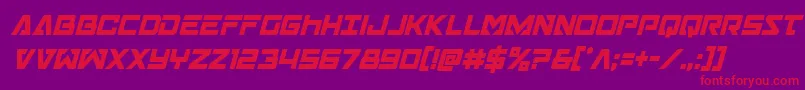 Transamericacondital Font – Red Fonts on Purple Background