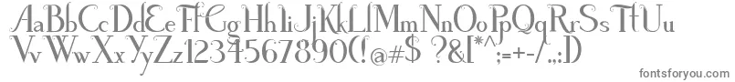 PoisonAppleRegularDemo-fontti – harmaat kirjasimet valkoisella taustalla