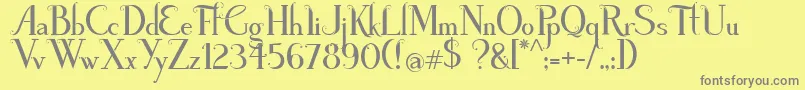 PoisonAppleRegularDemo Font – Gray Fonts on Yellow Background