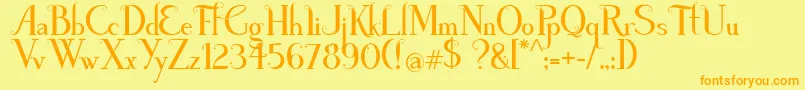 PoisonAppleRegularDemo Font – Orange Fonts on Yellow Background