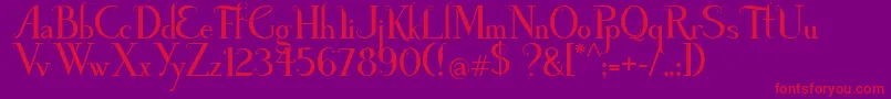 PoisonAppleRegularDemo Font – Red Fonts on Purple Background