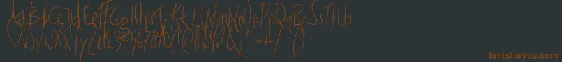 Frightnight Font – Brown Fonts on Black Background