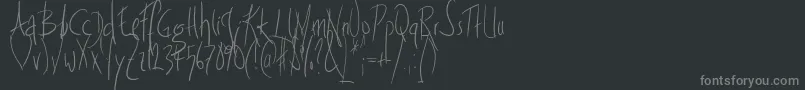 Fonte Frightnight – fontes cinzas em um fundo preto