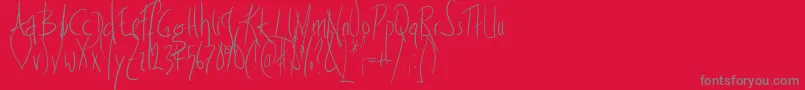 Frightnight Font – Gray Fonts on Red Background