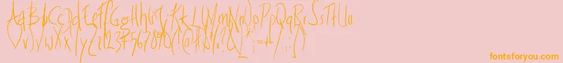 Frightnight Font – Orange Fonts on Pink Background