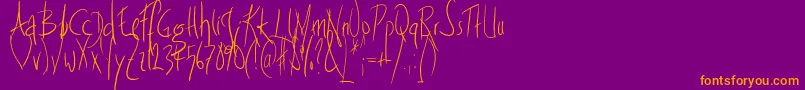 Frightnight Font – Orange Fonts on Purple Background