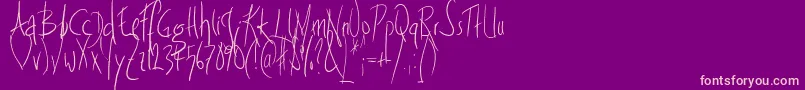 Frightnight Font – Pink Fonts on Purple Background