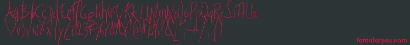 Frightnight Font – Red Fonts on Black Background