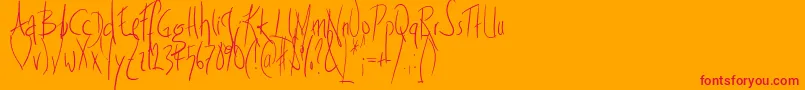 Frightnight Font – Red Fonts on Orange Background