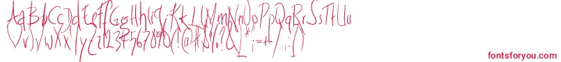 Frightnight Font – Red Fonts on White Background