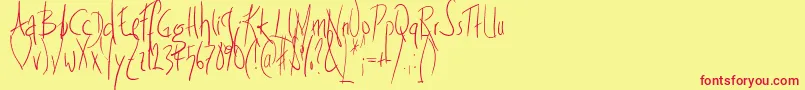 Frightnight Font – Red Fonts on Yellow Background