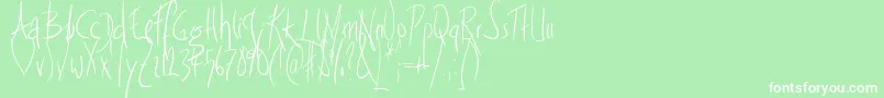 Frightnight Font – White Fonts on Green Background
