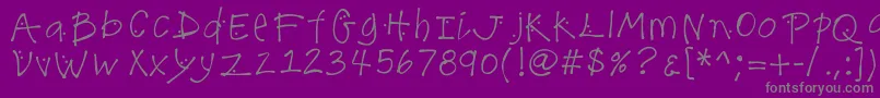 K26lilacmist Font – Gray Fonts on Purple Background