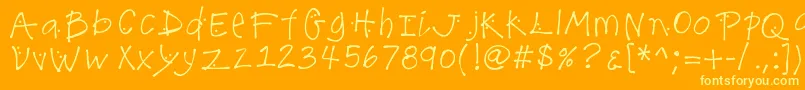 K26lilacmist Font – Yellow Fonts on Orange Background