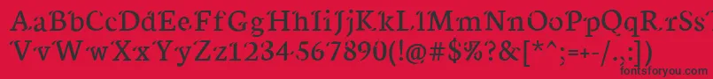 Xisfani Font – Black Fonts on Red Background