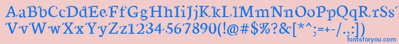 Xisfani Font – Blue Fonts on Pink Background