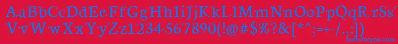 Xisfani Font – Blue Fonts on Red Background