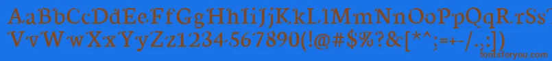 Xisfani Font – Brown Fonts on Blue Background