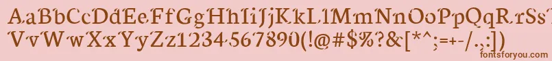 Xisfani Font – Brown Fonts on Pink Background