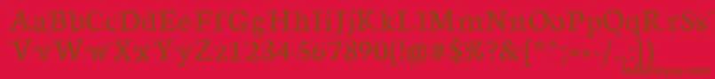 Xisfani Font – Brown Fonts on Red Background