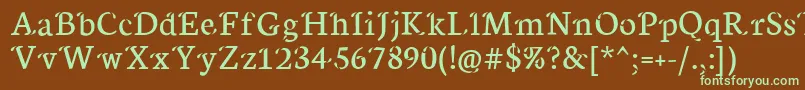 Xisfani Font – Green Fonts on Brown Background