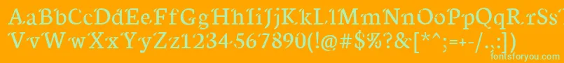 Xisfani Font – Green Fonts on Orange Background