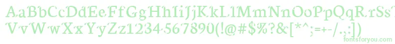 Xisfani Font – Green Fonts on White Background