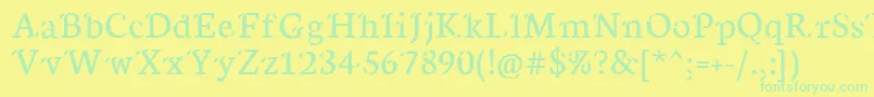 Xisfani Font – Green Fonts on Yellow Background