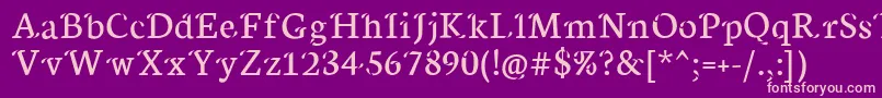 Xisfani Font – Pink Fonts on Purple Background