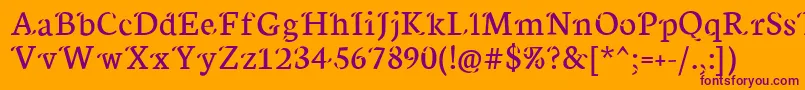Xisfani Font – Purple Fonts on Orange Background