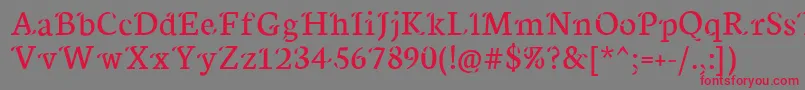 Xisfani Font – Red Fonts on Gray Background