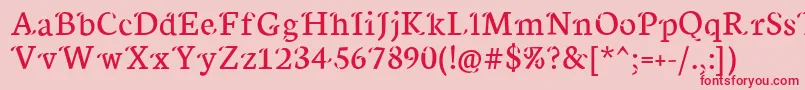 Xisfani Font – Red Fonts on Pink Background