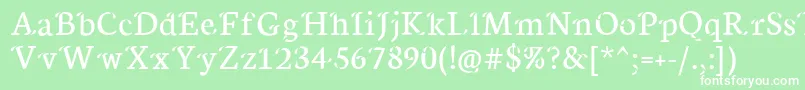 Xisfani Font – White Fonts on Green Background