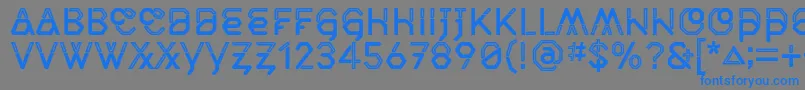 MiddlecaseNextInline Font – Blue Fonts on Gray Background