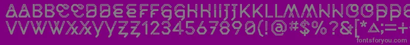 フォントMiddlecaseNextInline – 紫の背景に灰色の文字