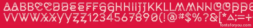 MiddlecaseNextInline Font – Pink Fonts on Red Background