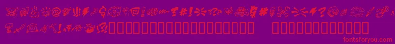 PottymouthbbReg Font – Red Fonts on Purple Background